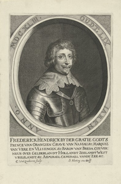 Portrait of Frederik Hendrik, Prince of Orange-Nassau, Crispijn van den Queborn, Simon Kloeting,