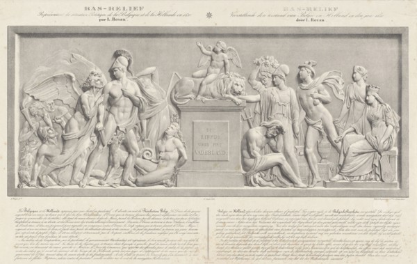 Allegorical sculpture, the Belgian Revolution in 1830, Carel Christiaan Anthony Last, Desguerrois
