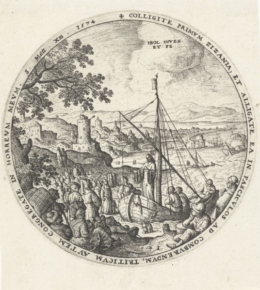 Christ preaches on the shores of the Lake, Hans Bol, 1574