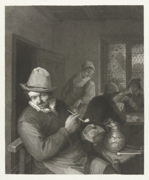 Tavern Scene with man with a pipe, Lambertus Antonius Claessens, Adriaen van Ostade, c. 1823 - 1834