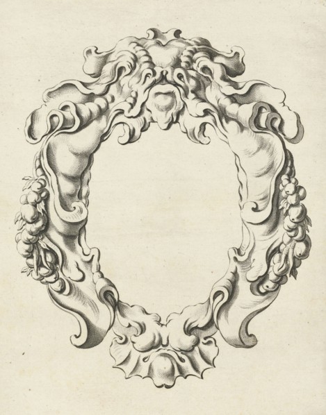Cartouche with lobe ornament with garlands, Pieter Hendricksz. Schut, Gerbrand van den Eeckhout,