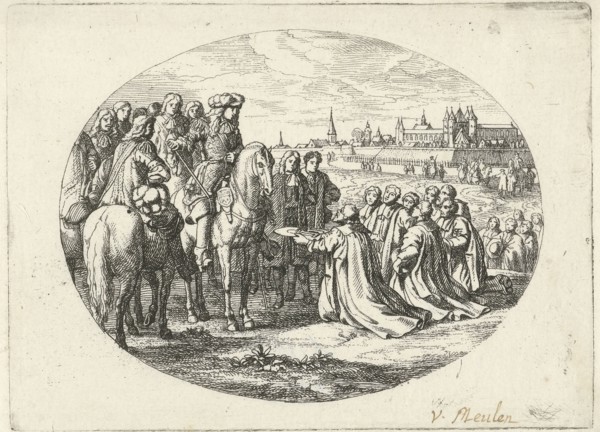 City Keys offered to Louis XIV, King of France, Jan van Huchtenburg, Adam Frans van der Meulen,