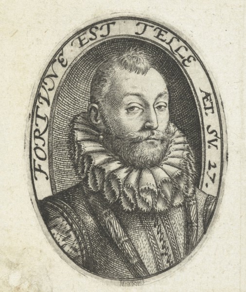 Portrait of Jan van Heussen (?), Hendrick Goltzius, 1579 - 1584