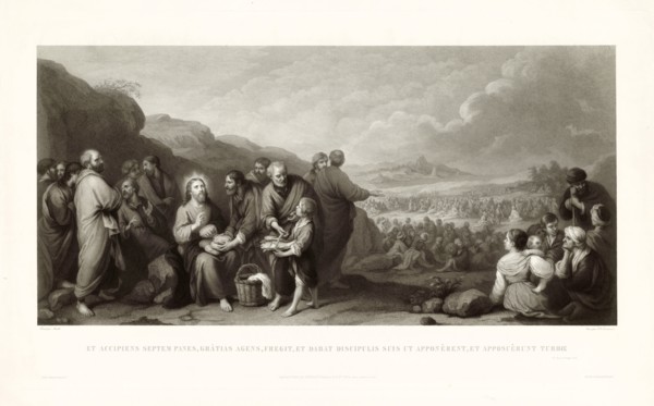 The miracle of the loaves and fishes, after O. Murill, Jules Gabriel Levasseur, Bartolomé Esteban