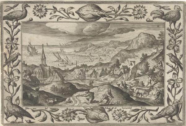 Rabbits Hunting, Adriaen Collaert, Eduwart van Hoeswinckel, 1582 - 1586