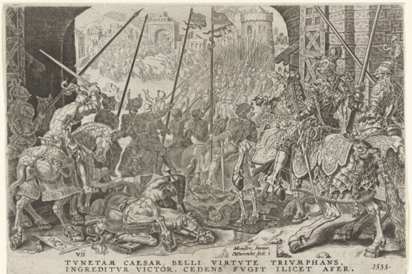 Taking Tunis, Tunesia, 1535, Dirck Volckertsz Coornhert, 1555-1556