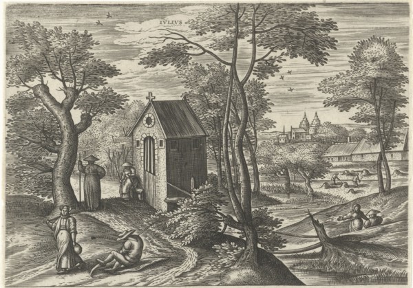 July, Julius Goltzius, Gillis Mostaert (I), Hans van Luyck, c. 1560 - 1595