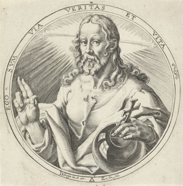 Christ as Salvator Mundi, Zacharias Dolendo, Jacob de Gheyn (II), c. 1596