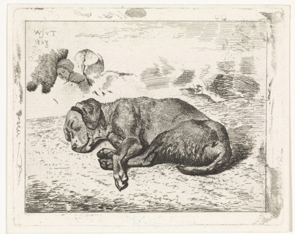 Sleeping dog, Wouter Johannes van Troostwijk, 1810
