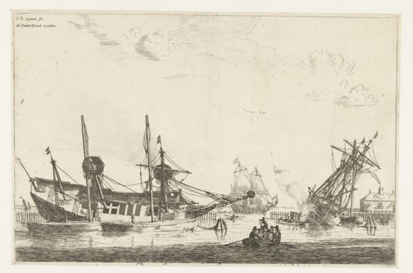 Two keeled sailboats, Reinier Nooms, 1650 - 1675