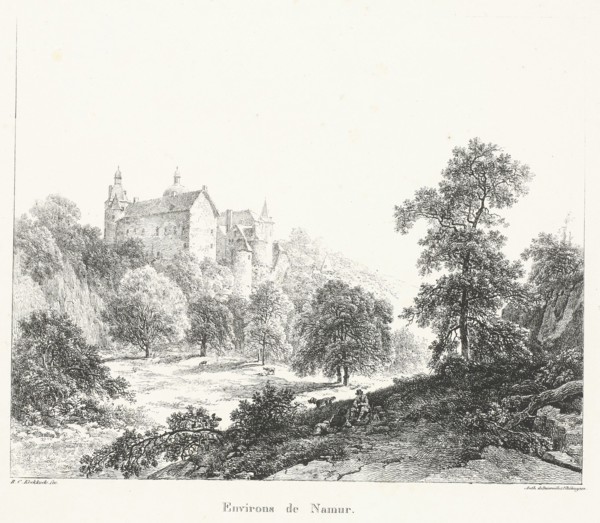 Landscape. Under the r.o: B.C. inv Koekkoek et fec. Under the r.o: autographie of I.A Daiwaille,