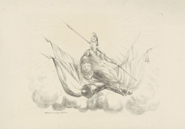 Allegory of the student unions, 1830, print maker: Abraham Vinkeles, print maker: Beijer, 1830 -