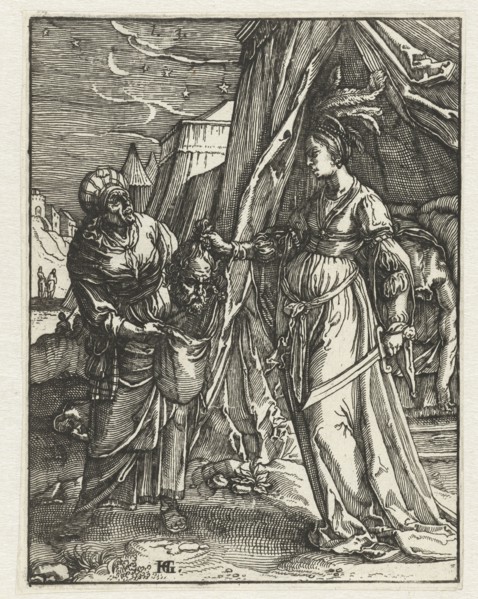 Judith with the Head of Holofernes, Anonymous, Christoffel van Sichem (I), 1600 - 1610