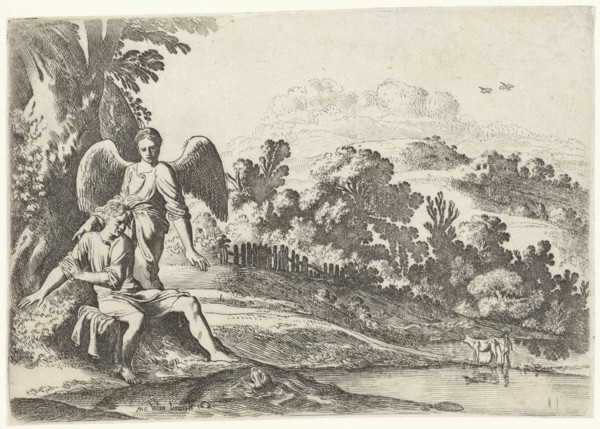 Tobias scares the fish, Moyses van Wtenbrouck, Abraham van Waesberge (I), 1620