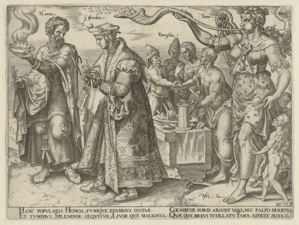 Impact of wealth, Philips Galle, Hadrianus Junius, 1563