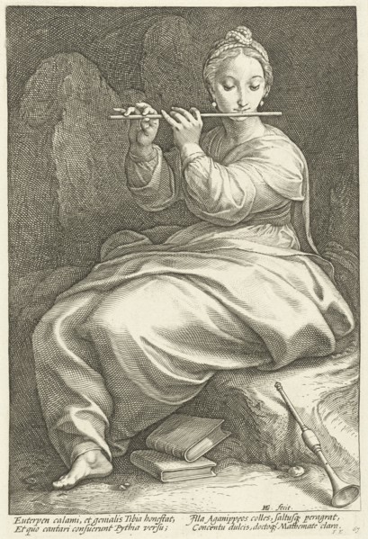 Euterpe, Hendrick Goltzius, 1592