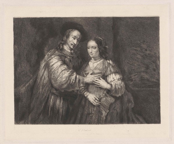 Portrait of a couple as Old Testament figures, called The Jewish Bride, Willem Steelink I,