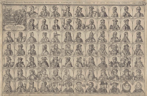 Portraits of princes of the House of Habsburg, print maker: Franciscus Schelhauer, 1620