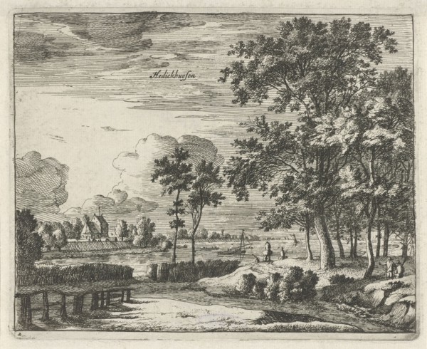 View of Hedikhuizen, The Netherlands, Roelant Roghman, Clement de Jonghe, 1637 - 1677