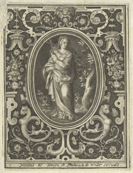Decoration with Fides, Nicolaes de Bruyn, 1581 - 1656