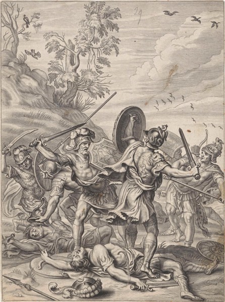 Fighting Odysseus, Anonymous, Abraham van Diepenbeeck, 1622 - 1725