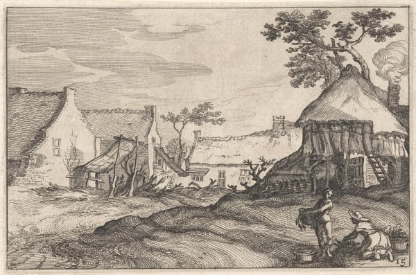 House with yard, print maker: Claes Jansz. Visscher II, Abraham Bloemaert, BoÃ«tius Adamsz.