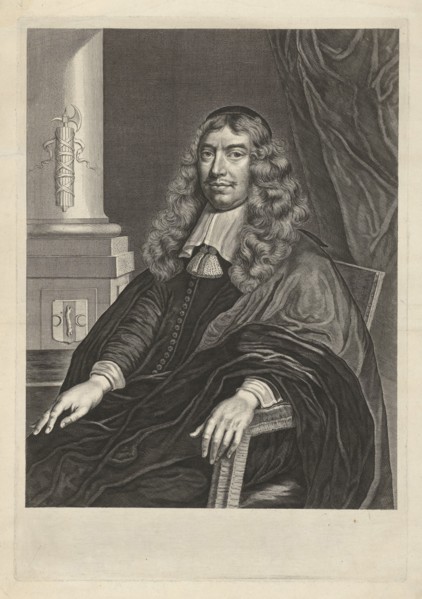 Portrait of Gillis Valckenier, Theodor Matham, Wallerant Vaillant, 1674