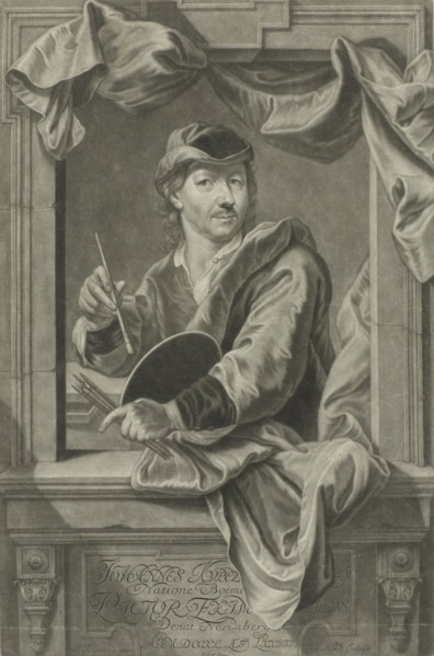 Portrait of J. Kupezky. Bottom left: I. Kupezky pinx. Bottom right; I.I. Haid Sculpsit, print