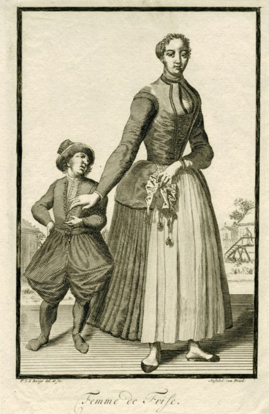 Woman from Friesland, Pieter van den Berge, in or after 1694 - 1737