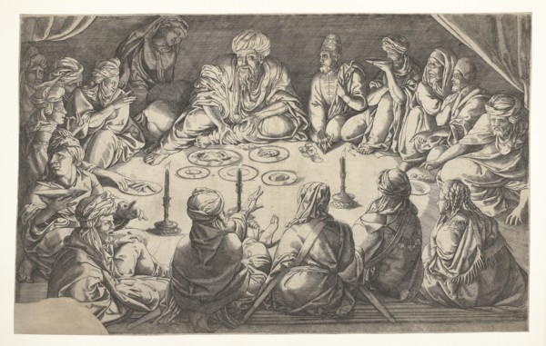 Oriental meal, Jan Cornelisz Vermeyen, 1513 - 1559
