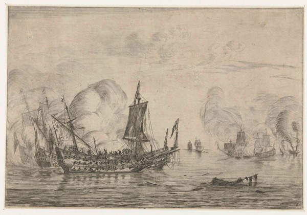 After the battle, Reinier Nooms, 1652 - 1670