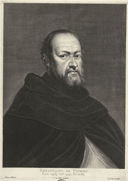 Portrait painter Sebastiano del Piombo, Cornelis van Dalen (II), Frederik de Wit, 1648 - 1664