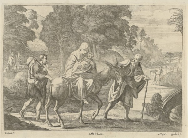 Flight into Egypt, Jan van Ossenbeeck, in or after 1660