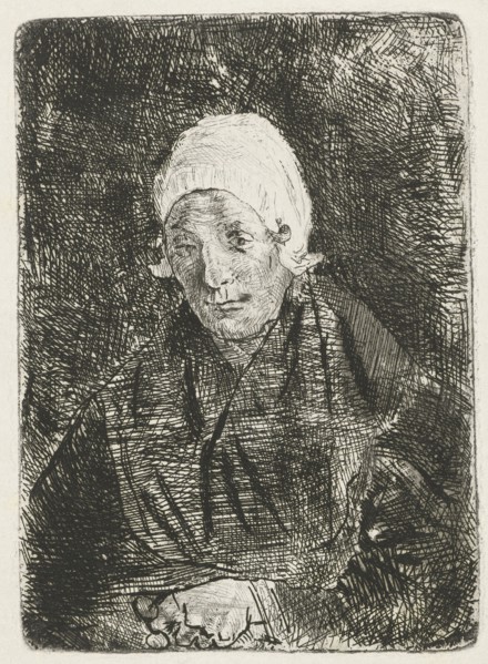 Katwijk old woman, The Netherlands, Jozef IsraÃ«ls, 1835 - 1911