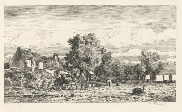Bleekveld, bleach field, print maker: Alexander Mollinger, 1846 - 1867
