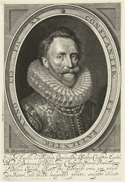 Print maker: Willem Jacobsz. Delff, Michiel Jansz van Mierevelt, Dudley Carlton graaf van