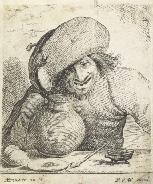 Farmer with a jug in the hand, Frans van den Wijngaerde, 1636-1679