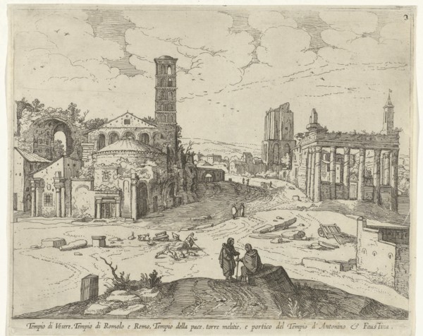 View of the Roman Forum, Willem van Nieulandt (II), 1594 - 1635