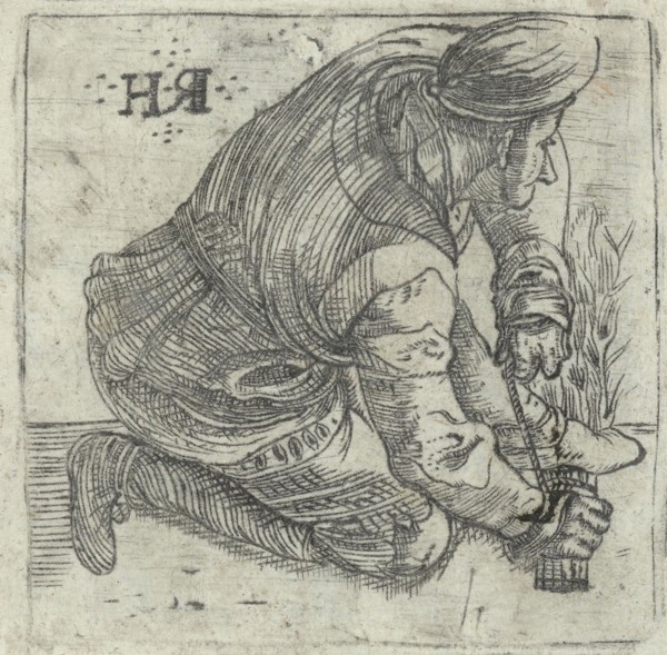 Flagellation of Christ, Monogrammist HR (graveur), Monogrammist RH (graveur), Hendrick Goltzius,