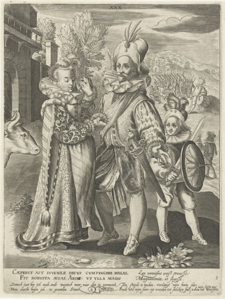 Third life of thirty years with soldier says goodbye to his wife and goes to war, Henricus