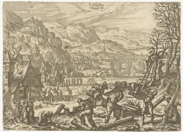 February, Pieter van der Borcht (I), 1545 - 1608
