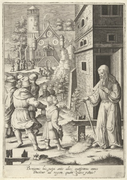 Joseph's brothers go to Egypt with Benjamin, Robert de Baudous, Lucas van Leyden, 1591 - 1659