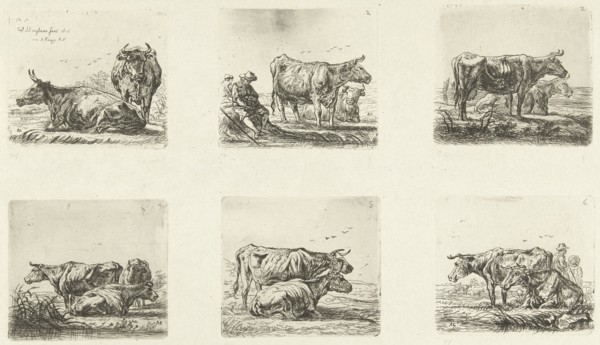Cows and shepherds, Ernst Willem Jan Bagelaar, 1814