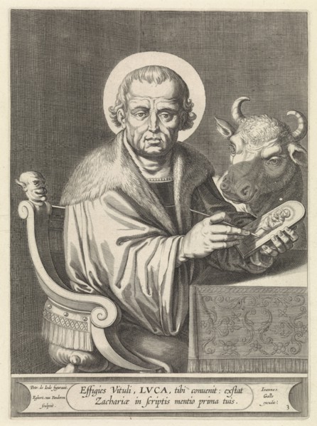 Evangelist Luke, Egbert van Panderen, Joannes Galle, c. 1590 - 1637