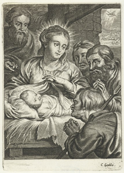 Adoration of the Shepherds, Schelte Adamsz. Bolswert, Peter Paul Rubens, Cornelis Galle (II), 1596