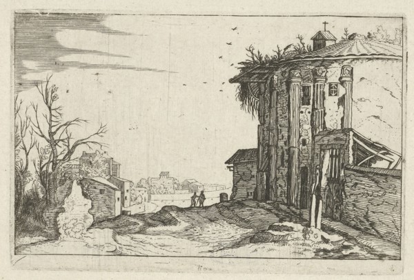 Ruin with Corinthian columns, Willem of Nieulandt II, Anonymous, 1594-1685