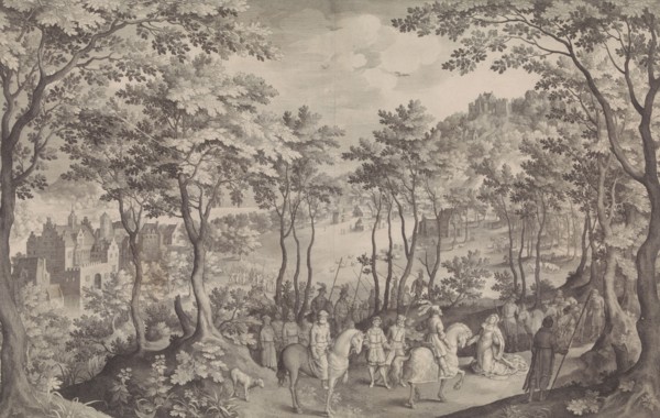 David and Abigail, Nicolaes de Bruyn, 1608