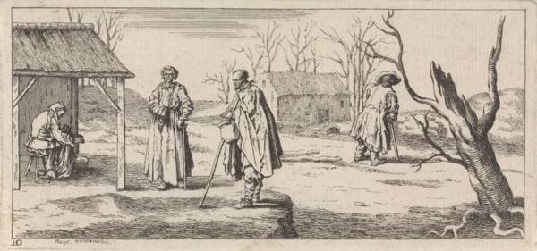 Four arms in a landscape, Louise Magdeleine Horthemels, 1696 - 1767