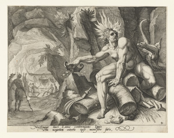 The element of fire, attributed to Jacob de Gheyn (II), 1588 - 1592