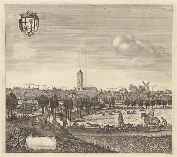 View of Utrecht from the west, The Netherlands, Herman Saftleven, Reinier and Josua Ottens, 1725 -